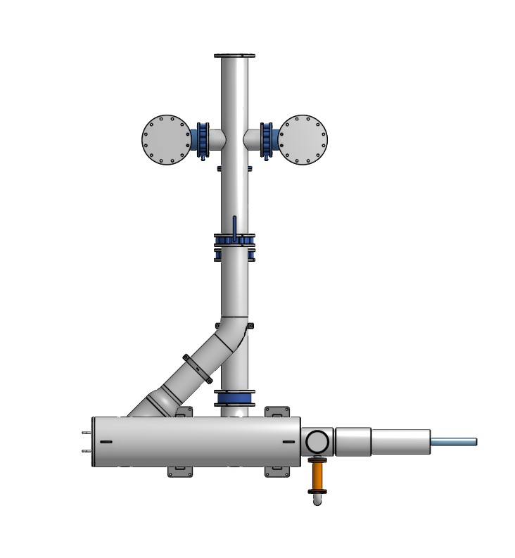 Titan 10K filter 3D render — pipework assembly detail